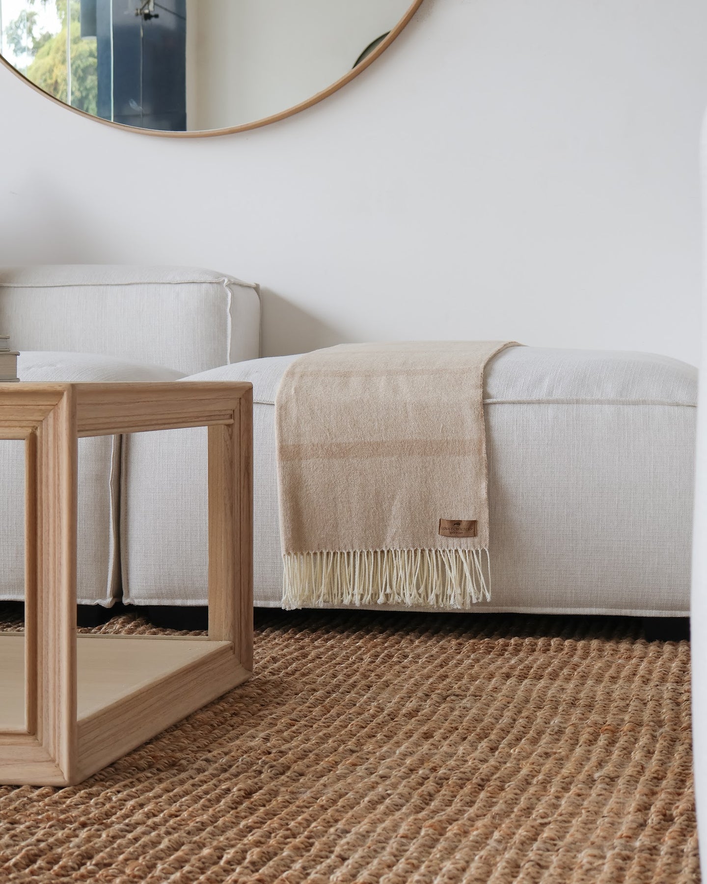 Throw Stripe Herringbone, Arena - Kokoa Home