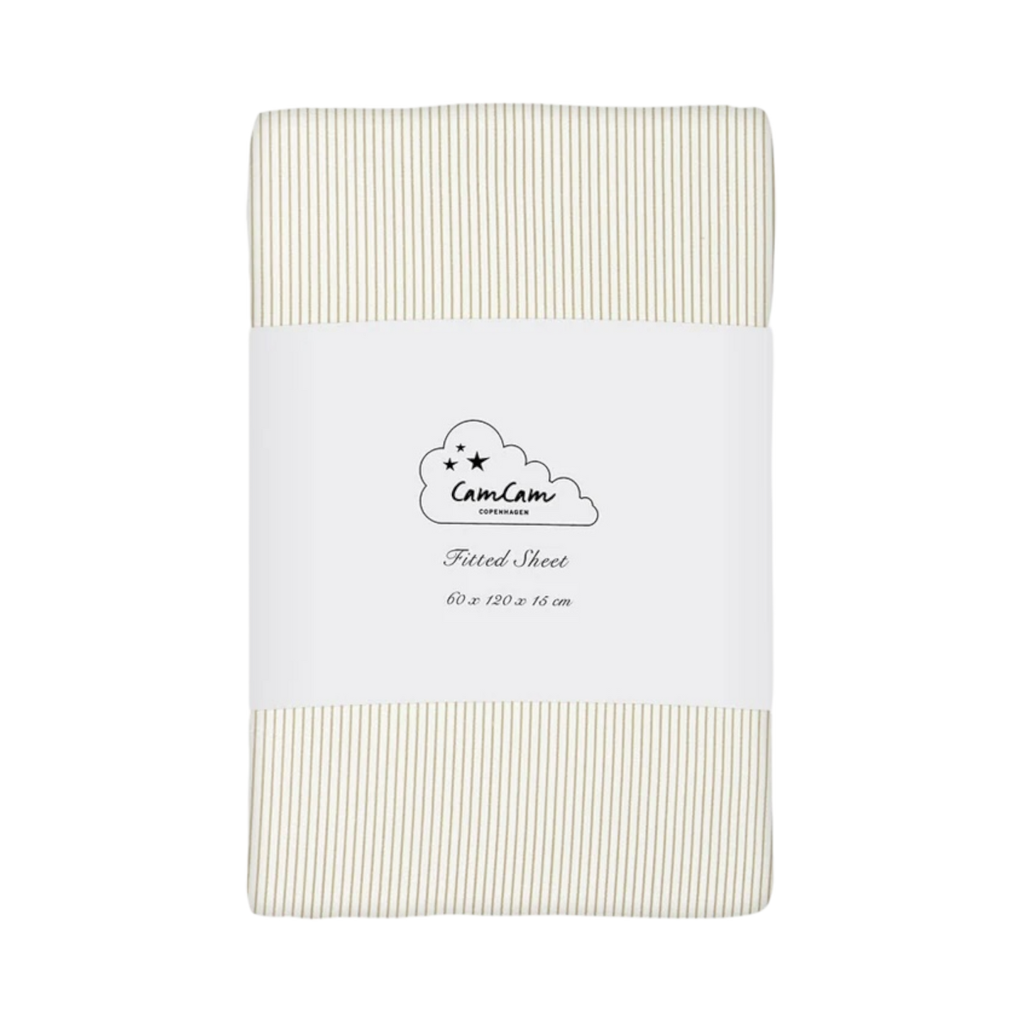 Sábana para Cuna, Rayas Camel - Kokoa Home