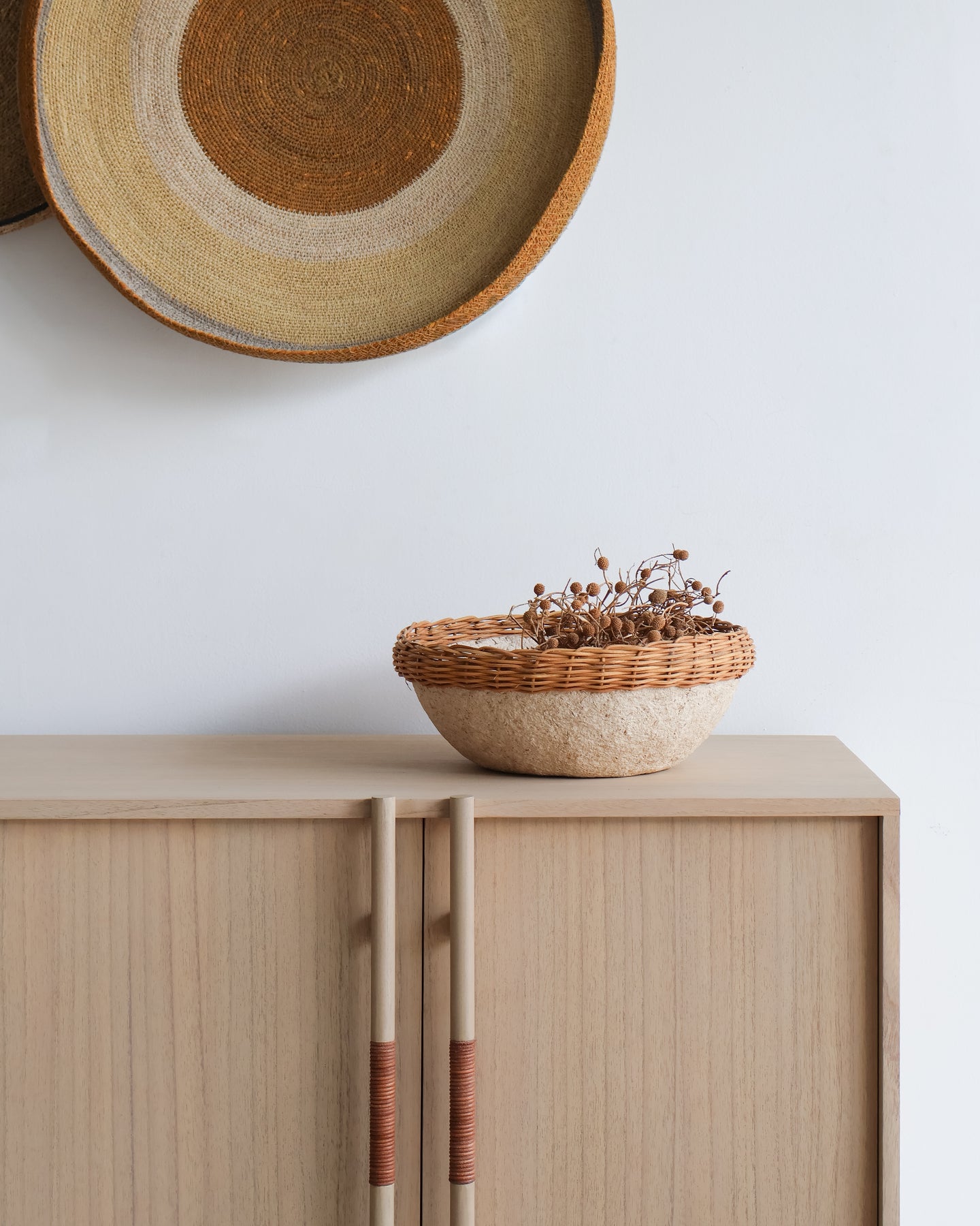 Bowl de Papel con Borde de Mimbre - Kokoa Home