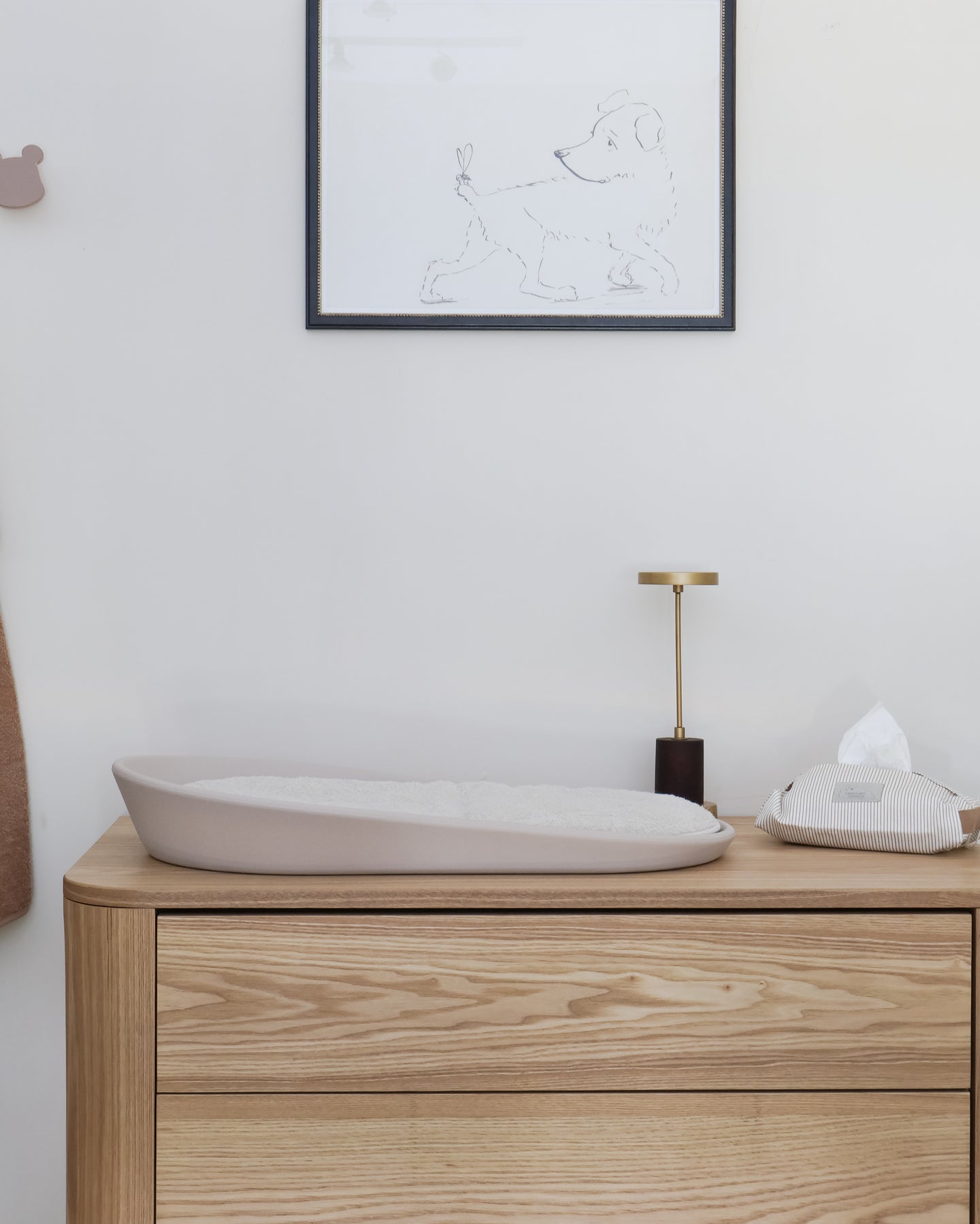 Estuche para Toallitas Húmedas, Rayas Camel - Kokoa Home