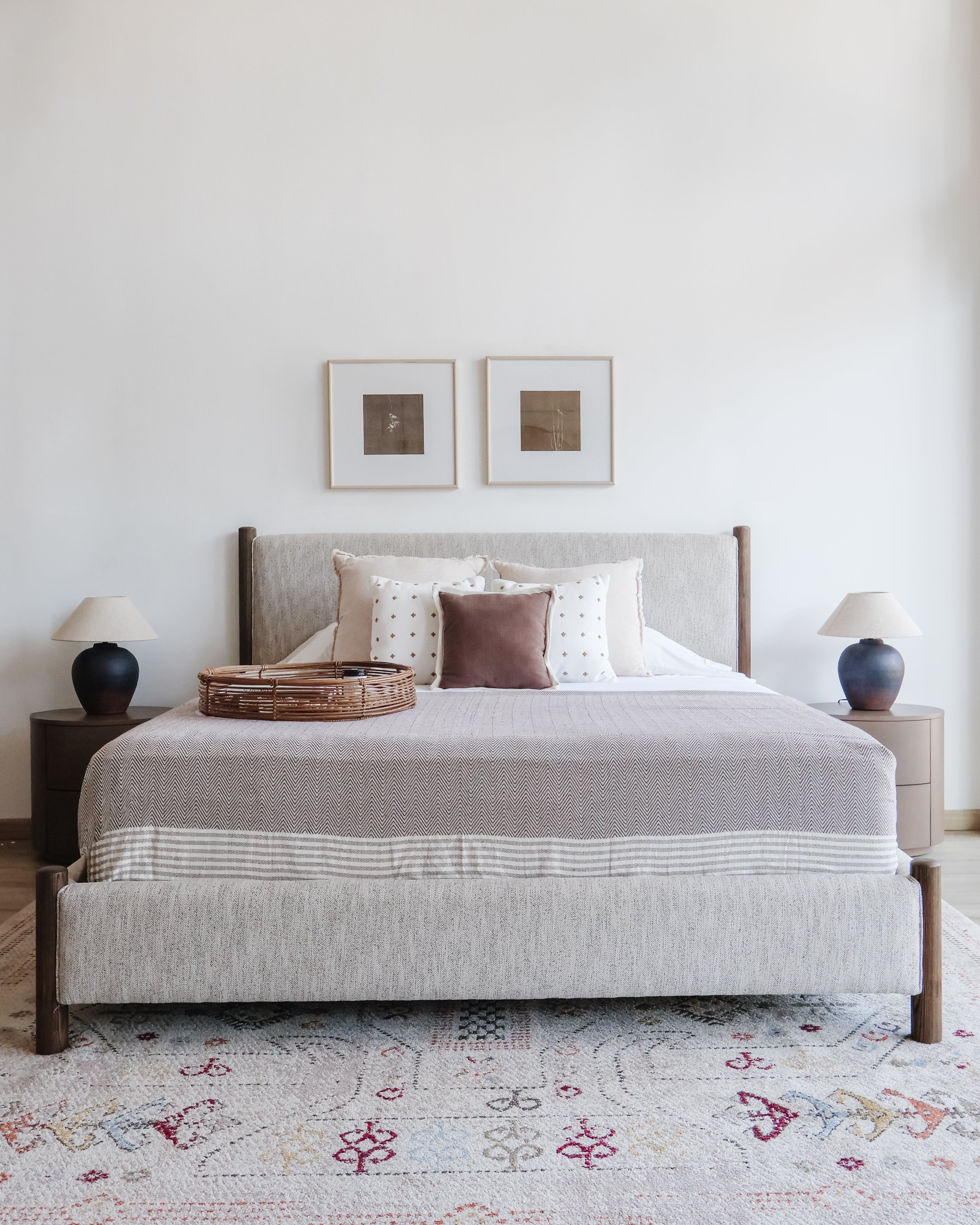 Throw Aspen Herringbone, Latte | Kokoa Home