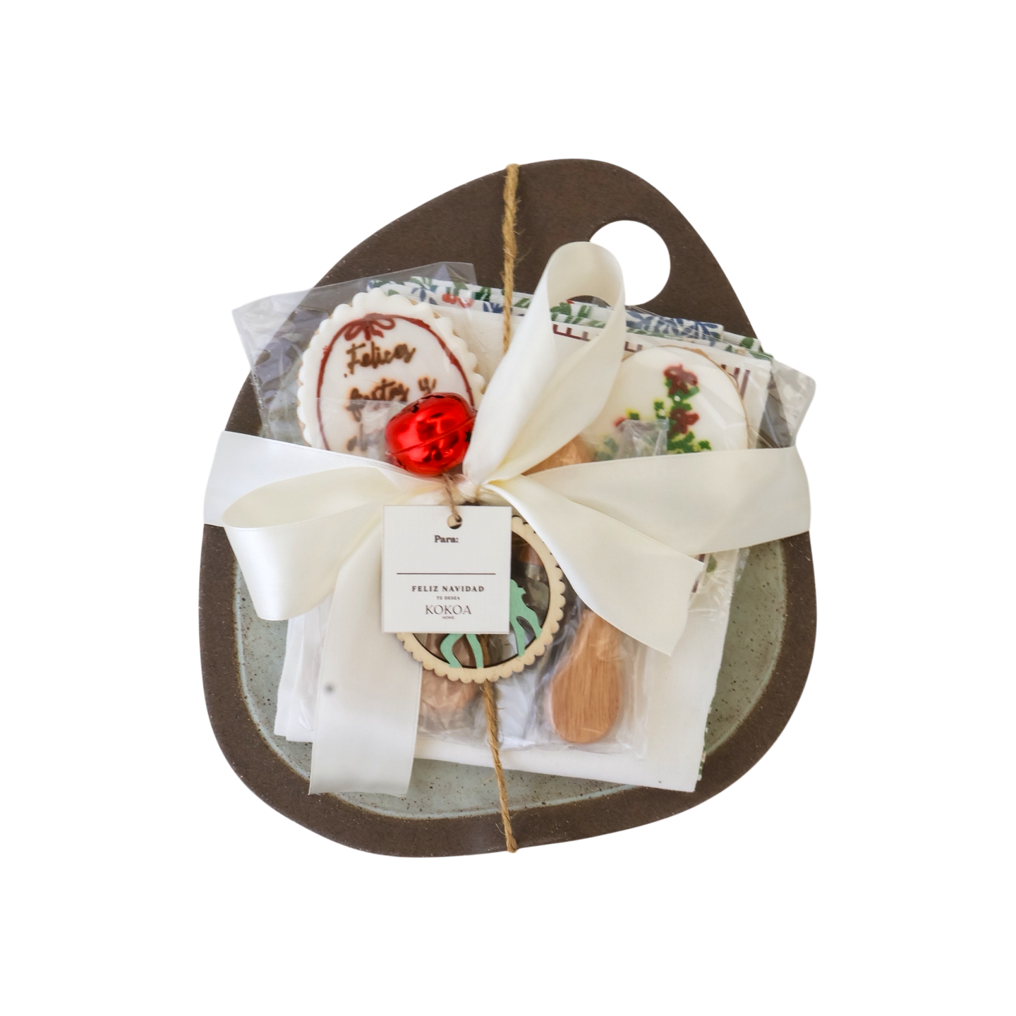 Set Navideño “Delicias & Brindis” – Tabla, Cuchillos y Dulces