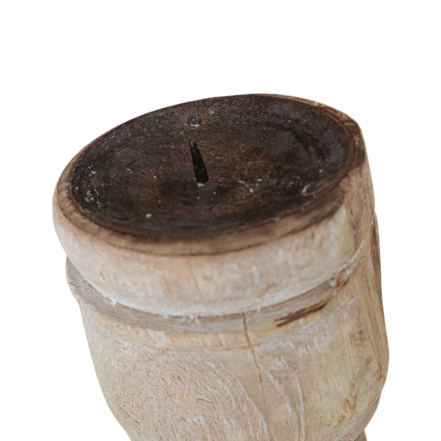 Portavela de Madera Tallada - Kokoa Home