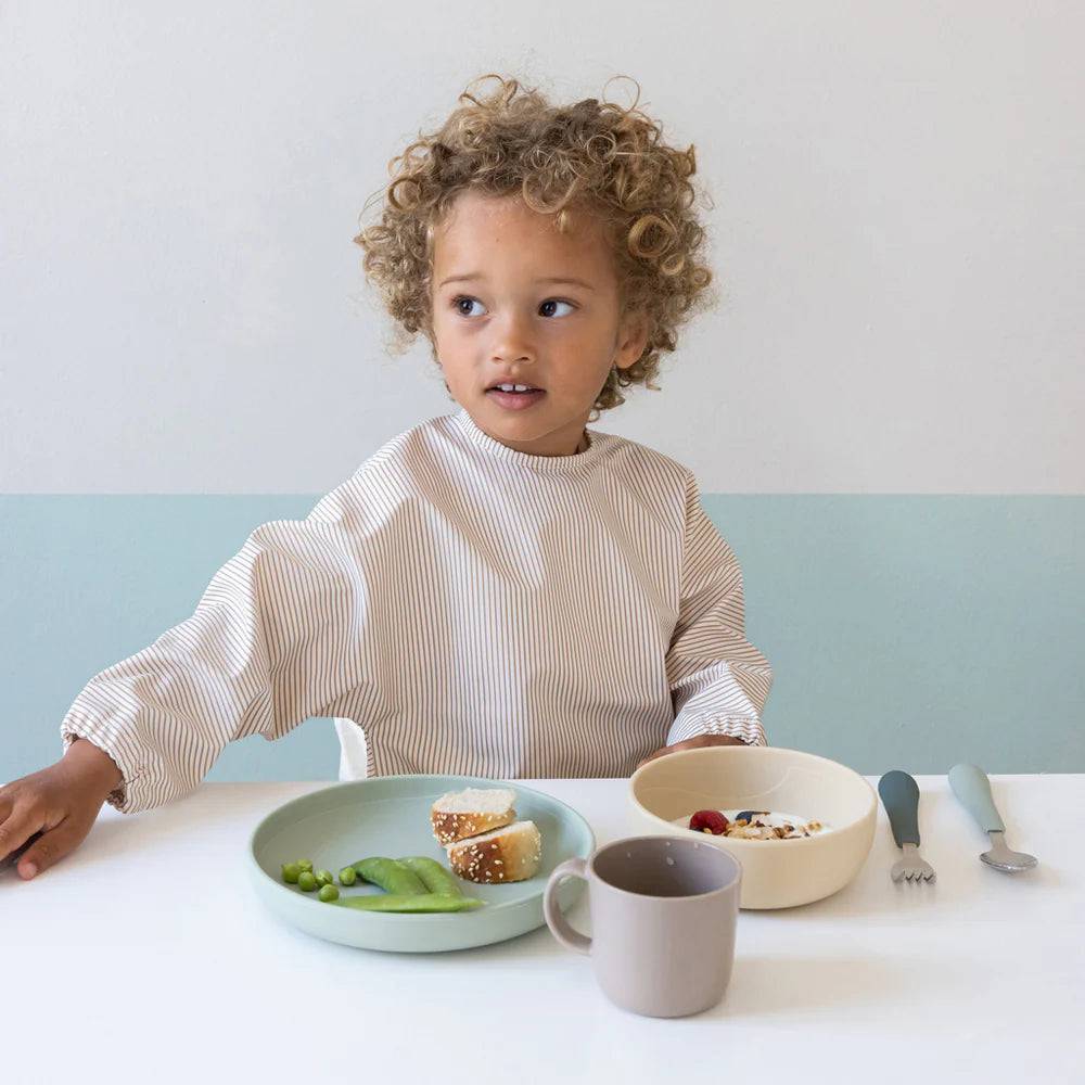 Babero con Mangas Rayas Camel - Kokoa Home