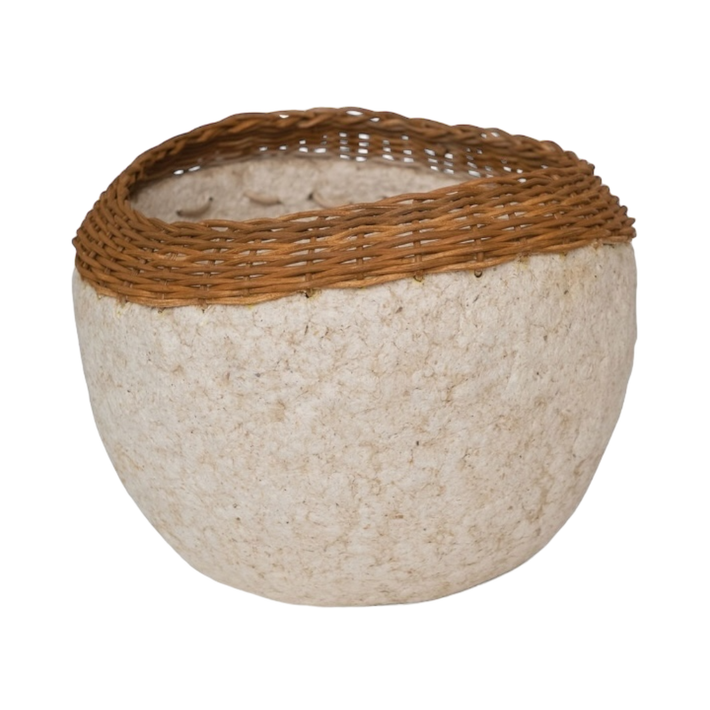 Bowl de Papel con Borde de Mimbre - Kokoa Home
