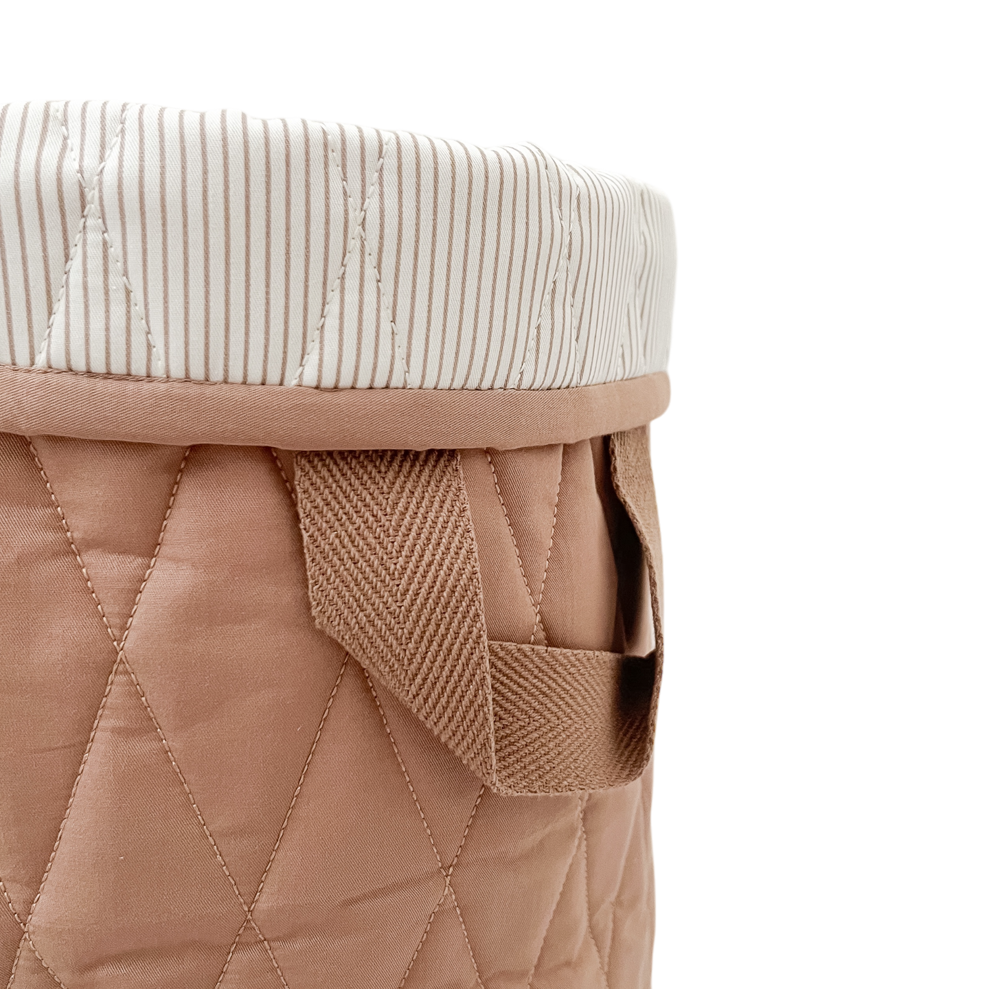 Cesto de Algodón, Rayas Camel - Kokoa Home