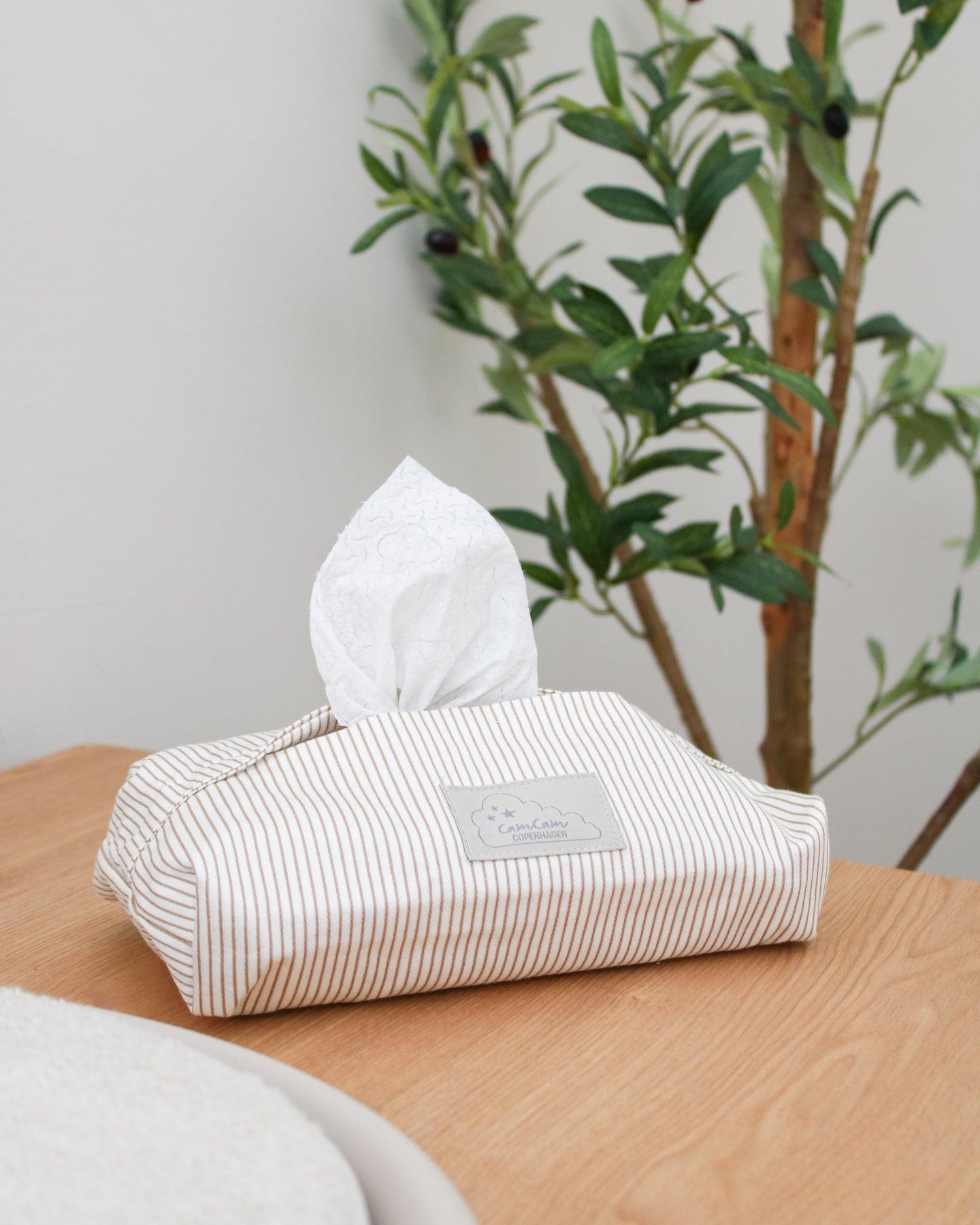 Estuche para Toallitas Húmedas, Rayas Camel - Kokoa Home